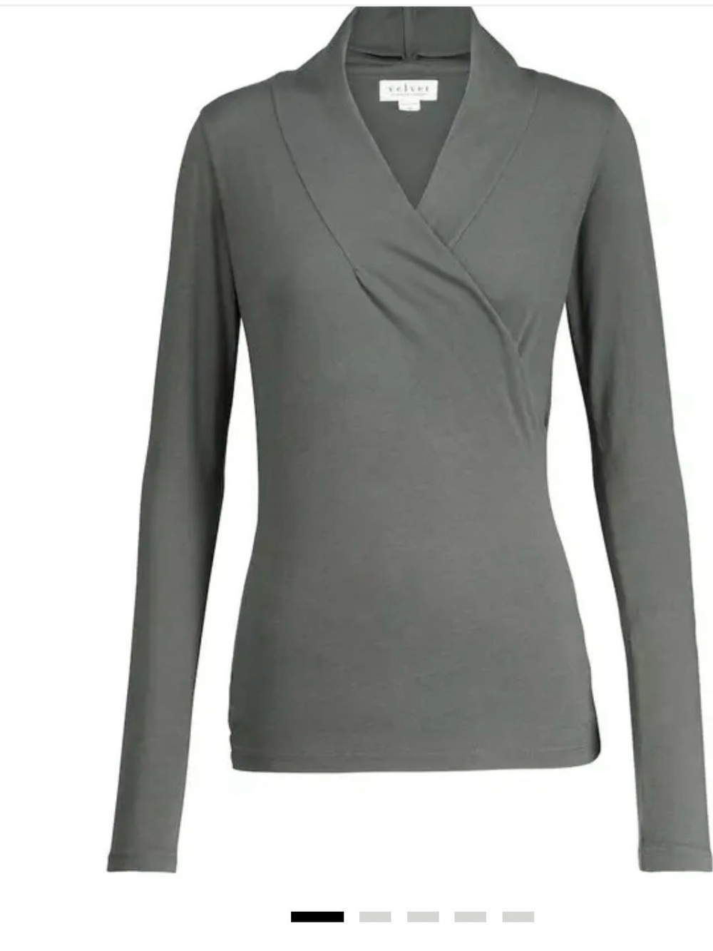 Velvet by Graham & Spencer women's meri stretch cotton Green size XS